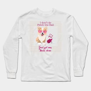 Manicure Puppy Long Sleeve T-Shirt